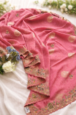 Banarasi Silk Saree with Kolkata Hand Embroidery - Image 4