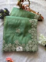 Noorani Floral Handwork Saree - Image 4
