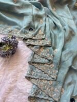 Noorika Embroidered Silk Saree - Image 5