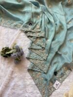 Noorika Embroidered Silk Saree - Image 6