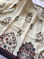 Meher Cream Floral Printed Saree - Image 2
