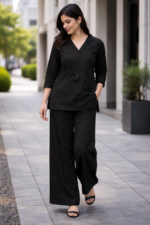 Midnight Elegance Embroidered Co-Ord Set - Image 3
