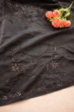 Midnight Elegance Black Cut Beads Saree - Image 2
