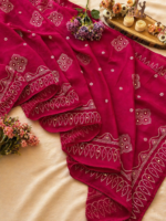 Royal Rani Bandhani Silk Saree - Image 2