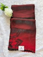 Raktika Floral Fusion Red Saree