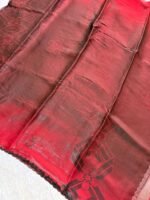Raktika Floral Fusion Red Saree - Image 3