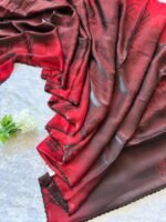 Raktika Floral Fusion Red Saree - Image 2