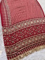 Noor Heritage Ajrak Mirror Work Saree