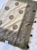 Rajvaari Heritage Kalamkari Tussar Silk Saree - Image 5