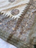 Rajvaari Heritage Kalamkari Tussar Silk Saree - Image 3