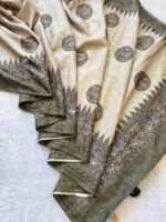 Rajvaari Heritage Kalamkari Tussar Silk Saree