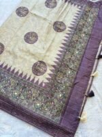 Rajvaari Heritage Kalamkari Tussar Silk Saree - Image 6