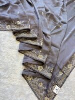 Aabroo Elegance Embroidered Silk Saree - Image 5