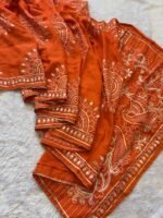 Rajvaari Gota Patti Upada Silk Saree - Image 4