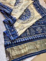 Rajvaari Neel Rang Gajji Silk Saree - Image 2