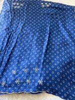 Rajvaari Neel Rang Gajji Silk Saree - Image 4