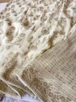 Mehar Ivory Gold Banarasi Saree - Image 3