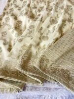 Mehar Ivory Gold Banarasi Saree - Image 2