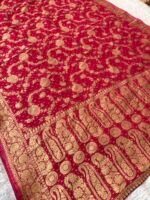 Maharani Pink Zari Jaal Saree