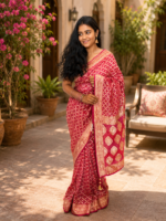 Rajvaari Rani Khaddi Georgette Saree - Image 2