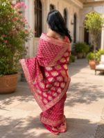 Rajvaari Rani Khaddi Georgette Saree - Image 5
