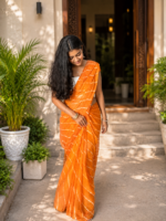 Rajvaari Pure Chiffon Lahriya Saree - Image 3