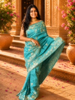 Rajvaari Regal HO Silk Aari Work Saree - Image 4