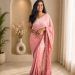 Gulabi Noor Embellished Silk Saree 🌸✨