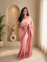 Gulabi Noor Embellished Silk Saree 🌸✨