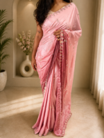 Gulabi Noor Embellished Silk Saree 🌸✨ - Image 3