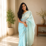 Sky Elara Paper Silk Saree ✨