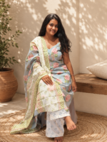 Pastel Blossom Spaghetti Cotton Suit Set - Image 4