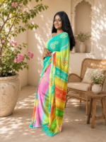 Rainbow Breeze Chiffon Printed Saree - Image 2