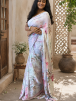 Lavender Whisper Chiffon Printed Saree
