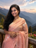 Peach Blossom Chiffon Saree 🌸 - Image 5