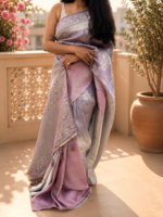 Lavender Royale Premium Silk Saree - Image 2