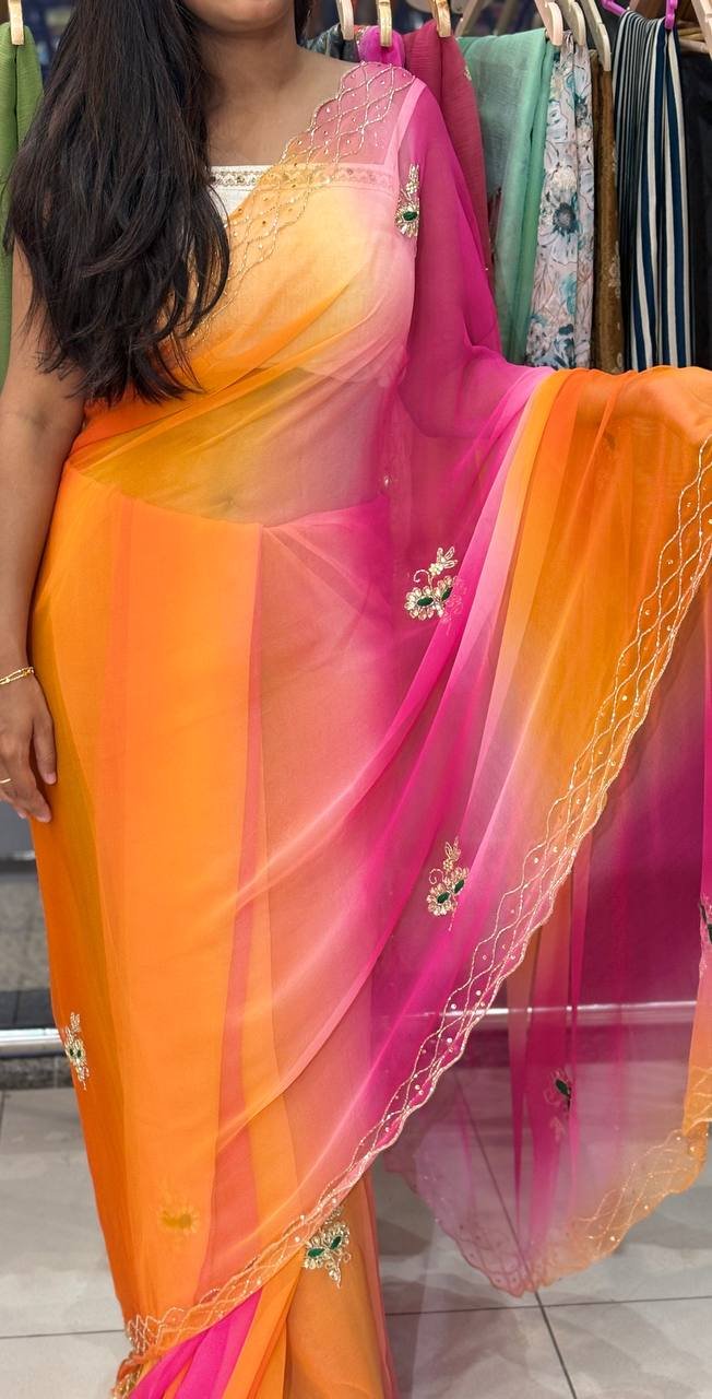 photo_2026-08-20_12-16-42 Festive Handwork Georgette Saree - Image 1