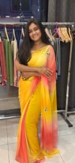 Festive Handwork Georgette Saree - Image 6