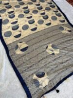 Midnight Muse – Premium Crape Silk Mirror Work Saree - Image 3